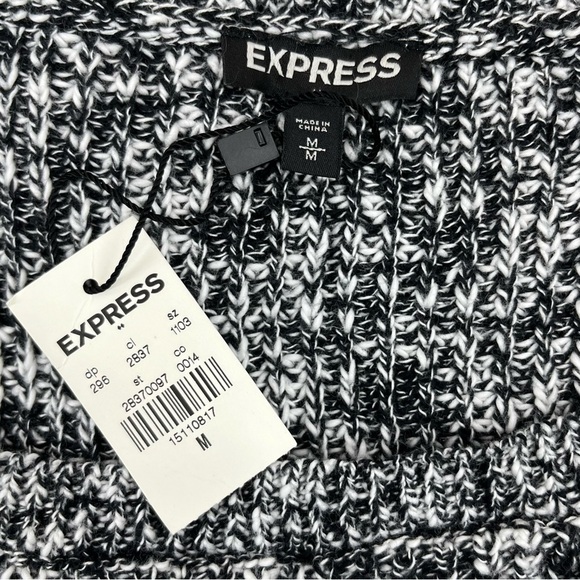 NWT Express Braided Side High-Low Cotton Knit Sweater - Picture 12 of 14